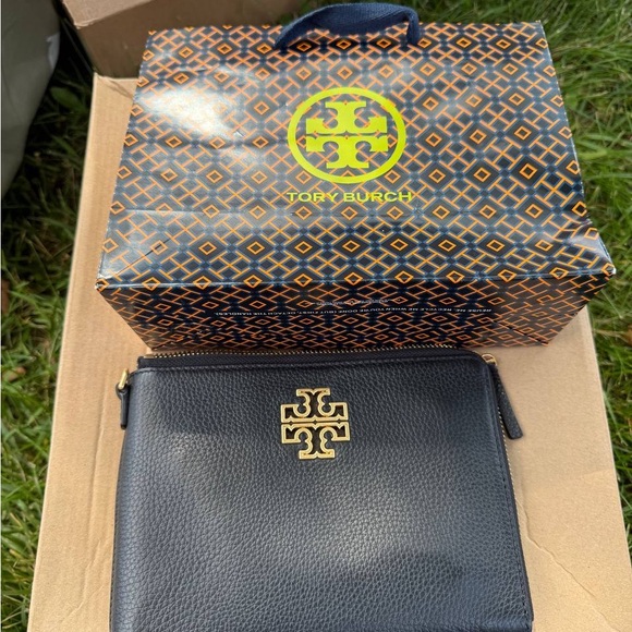 Tory Burch Black Belt Bag with Gold Logo